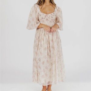 Worth Collective / Harlow Maxi Dress in Petal Pink / Bump Friendly / Maternity